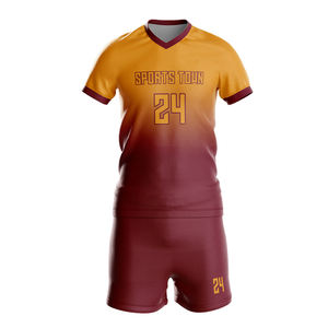 Uniforme de fútbol Conjunto de camiseta de fútbol de media manga Ropa de equipo Nombre personalizado Uniforme de fútbol Ropa deportiva Juego de equipo - Product Image 2