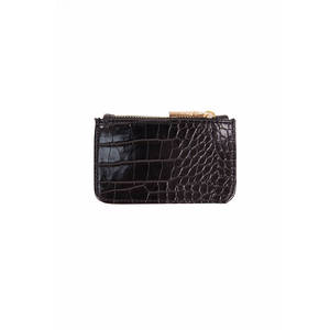 Porte-cartes de visite en PU à motif crocodile noir - Product Image 3