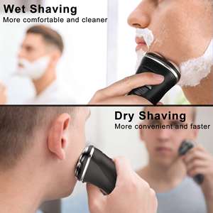 Afeitadora Eléctrica Impermeable con Lámina, Recargable por USB, de Diseño Alemán, Lavable, para Afeitar el Rostro y Recortar la Barba - Product Image 3