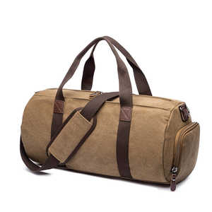 Fabricant indien fait à la main léger toile bagages de voyage grande capacité sac polochon fermeture à glissière meilleur produit pour hommes - Product Image 1