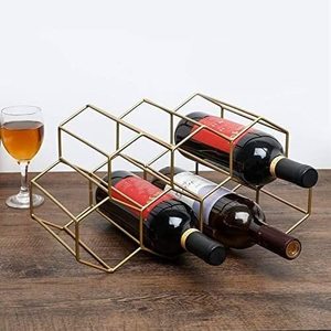 Metal Honeycomb Wine Rack Grid Iron Wine Holder Nordic Style Wine Cabinet Decoration Modern Home Bar <b>Accessory</b> - Product Image 3