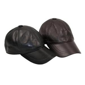 <b>Men</b> Spring Winter Genuine Leather <b>Black</b> Brim Flat Baseball <b>Hats</b> Male 54-62 cm Customized Size Baseball Golf <b>Hat</b> - Product Image 1