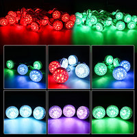 Luz Puntual RGB Direccionable de 60mm UCS2903, DC24V IP66, 18 LEDs SMD5050, Carcasa Turbo para Iluminación de Parques de Atracciones y Carnavales