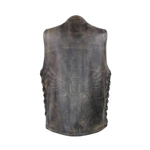 Gilet en cuir décontracté pour hommes, meilleure vente, cuir véritable de haute qualité, nouveau design pour le travail et l'hiver - Product Image 2