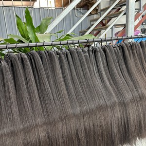 Paquetes de extensión de cabello virgen crudo vietnamita negro Natural de alta calidad, paquetes rectos naturales alineados con cutícula, cabello humano - Product Image 1
