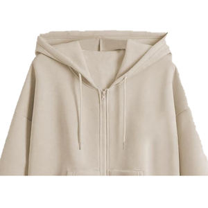 Robe sweat-shirt en molleton pour femme personnalisée, 100% coton, respirante, coupe-vent, écologique, design gaufré brodé, épaules tombantes - Product Image 4