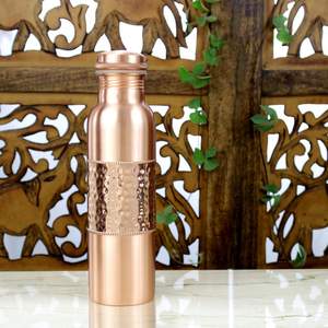 Copper <b>Water</b> <b>Bottle</b> <b>1</b> <b>Litre</b> Custom logo Available in Different Style for Drinking <b>Water</b> LUXURY CRAFTS 1000ml - Product Image 3
