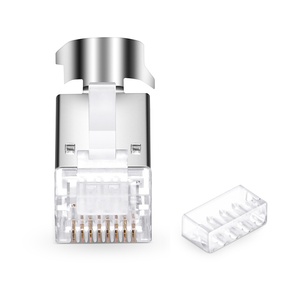 Cat6a/Cat7 RJ45 spine modulari Standard <span class=keywords><strong>con</strong></span> <span class=keywords><strong>codino</strong></span> (tuta a due pezzi), connettori di rete schermati per 23AWG - Product Image 4