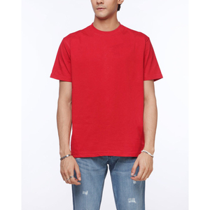 Venta al por mayor de Camisetas Personalizadas de verano para hombre 100% algodón cuello redondo transpirable de punto ropa de gran tamaño con patrón de letras - Product Image 1