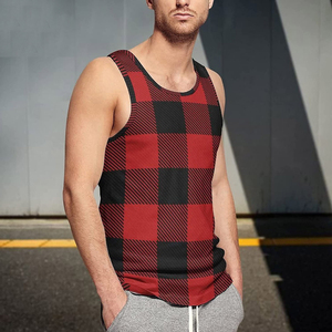 Gym Tank <b>Top</b> Custom Logo Knitted Cotton Men Breathable Workout Fitness Comfortable V-neck <b>High</b> Street Style OEM Service - Product Image 4