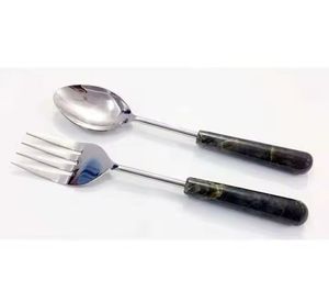 Stainless Steel & Wooden Handle with Silver Plated <b>Salad</b> <b>Server</b> for Use in Kitchen New Design Home Handmade - Product Image 3