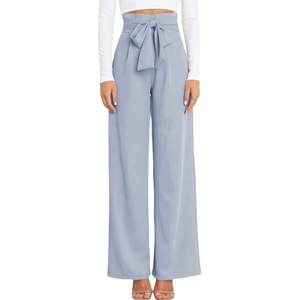 Pantalón largo de cintura alta para mujer, Pantalón ancho transpirable, nuevo estilo, pantalones de vestir para mujer, ropa informal ancha, pantalones Cargo para mujer - Product Image 6