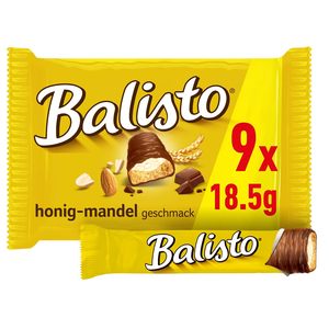 Barra de Chocolate con Miel y Almendras Balisto, Amarilla, Multipack, 9 Barras, 18.5 g - Product Image 1