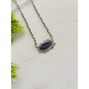 Collier de style vintage du sud-ouest, fait main avec coquille Wampun et incrustation en argent sterling - Product Image 4