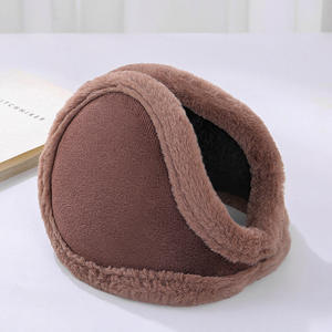 Caqui esponjoso suave felpa ajustable plegable orejeras invierno moda al aire libre espesar calentador de orejas - Product Image 1