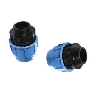 อะแดปเตอร์เกลียวตัวผู้2นิ้ว50มม. อุปกรณ์การบีบอัด HDPE การเกษตร PP สามารถใช้กับท่อ HDPE และ LDPE - Product Image 1