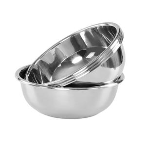 Ensemble de bols en acier poli résistant à la rouille de gros calibre, bols de préparation et de service polyvalents pour la cuisine, pour la maison et les hôtels - Product Image 6
