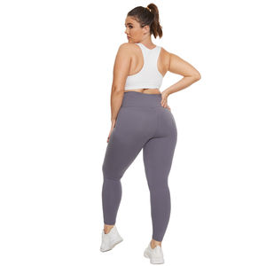 Leggings de sport pour femmes grande taille, meilleur matériau, leggings de yoga mince pour femmes, motif uni, prix de gros - Product Image 2