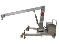 Grue mobile en acier inoxydable ATS, palan de levage, flèche rotative à 360 degrés, support réglable et stable pour atelier industriel
