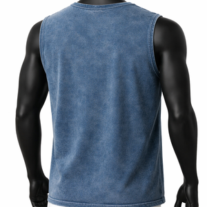 Camiseta sin mangas personalizada para hombre con estampado gráfico de ojo gótico vintage, estilo streetwear, con lavado ácido, tipo muscle fit, oversize, de algodón para verano - Product Image 5