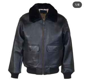 Chaqueta Bomber de Cuero Larga de Alta Calidad para Hombre, Fabricada a Medida, Calidad Premium, Cuero de Longitud Completa - Product Image 1