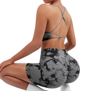 Tie Dye impression professionnelle femmes ensemble de gymnastique en gros femmes ensemble de gymnastique nouvelle arrivée femmes ensemble de gymnastique - Product Image 4