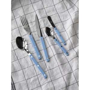 Juego de cubiertos de acero inoxidable, cucharas, tenedor y cuchillo, juego de 4 piezas, mangos de diseño único para accesorios de mesa de comedor - Product Image 6