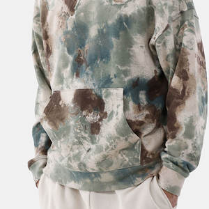 Hoodies personnalisés avec logo, sans cordon, tie-dye, pour hommes, vente flash, hoodies tie-dye, vêtements pour hommes, dernier style, coton mélangé basique - Product Image 5