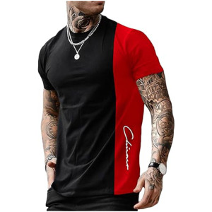 T-shirt Homme Grande Taille Col Rond Hip-Hop Ample 100% Coton Respirant – Vente Chaude en Gros Direct Usine - Product Image 1