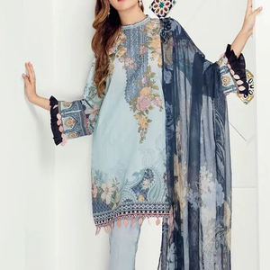 Vestido de lino de Invierno para mujer, traje de fiesta de verano con ropa India pakistaní Shalwar Kameez - Product Image 6