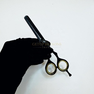 Tijeras de Peluquería Profesionales de Acero Inoxidable con Recubrimiento de Polvo Negro, Logotipo Personalizado, Herramienta de Corte para Salón de Belleza y Barbería - Product Image 4