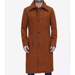 Chaqueta de lana de alta calidad OEM para hombre, abrigo largo y cálido hecho a medida, diseño superior elegante, logotipo transpirable/tamaño del cliente personalizable - Product Image 4