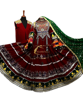 Robe élégante en mousseline de soie pour femmes afghanes, colorée, faite à la main, mode ethnique traditionnelle, de haute qualité, maxi, boutons naturels, à porter au quotidien