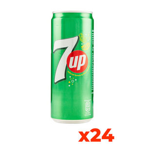 7Up Premium Quality 330ml Sleek Can Lemon Lime Refresco 24 latas en el hogar Bebidas carbonatadas - Product Image 1