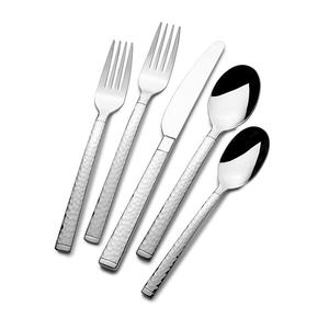 Ensemble de couverts en acier inoxydable artisanal indien, cadeaux d'affaires durables, comprenant une fourchette, un couteau, une cuillère, un ensemble de couverts incroyable - Product Image 1