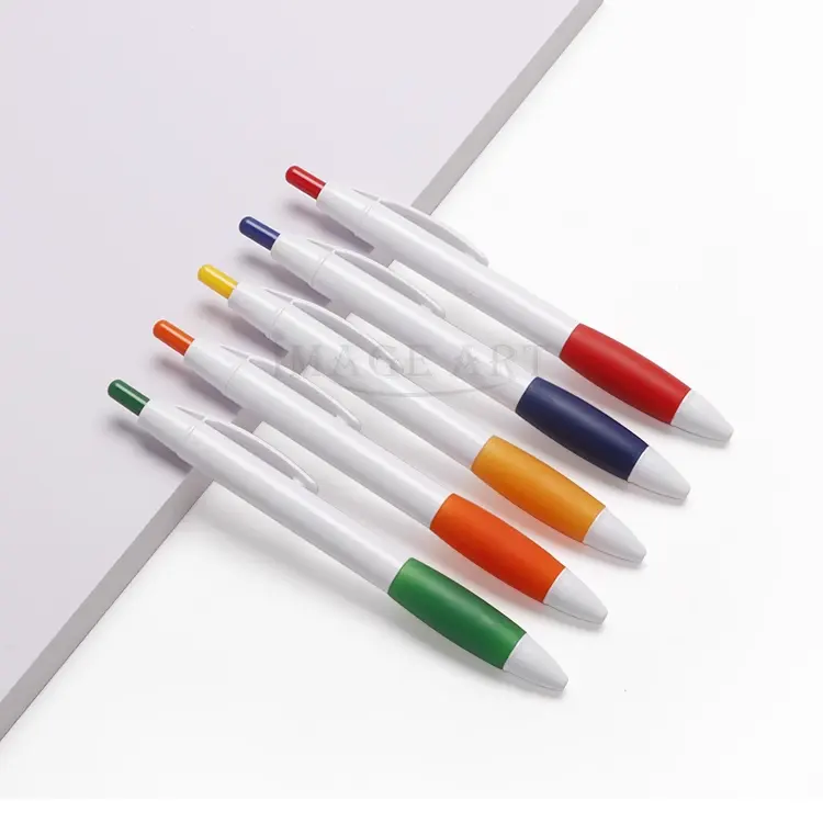 Pemindah panas sublimasi Promosi kosong pena klik pulpen untuk pencetakan kustom Logo promosi pena Natal grosir