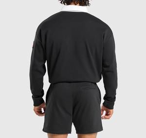 Camiseta de Rugby para Hombre 100% Algodón Directo de Fábrica, Franja de 4 Pulgadas, Reversible, Clásica, Manga Larga, Estilo Polo - Product Image 4