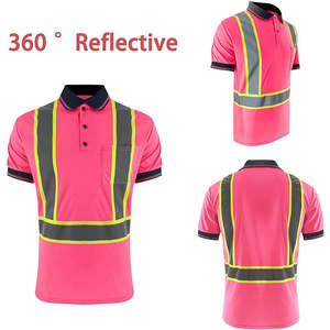 High Visibility Reflective Strips <b>Long</b> <b>Sleeves</b> Safety Shirt <b>Men</b> Women Comfortable 100% Polyester ANSI Class 1 EN ISO 20471 Class - Product Image 4