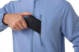 Chaqueta de Invierno para Hombre, Servicio OEM, Chaqueta Softshell con Forro de Piel, Impermeable, Cortavientos, Transpirable, Ecológica, Informal, con Logotipo Frontal, Carcasa de Poliéster - Product Image 3