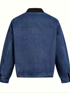 Chaqueta Vaquera Premium de Nuevo Estilo para Mujer, Chaqueta Vaquera Ajustada de Manga Larga con Bolsillo Azul de Algodón, Chaquetas Clásicas Casuales de Moda para Exteriores - Product Image 2