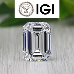 Fabrication de bijoux de haute qualité, diamant de 1 carat, taille émeraude, diamant de laboratoire non monté, couleur D, pureté VVS - Product Image 5