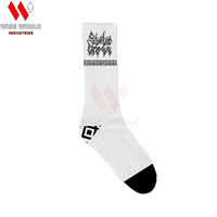 Chaussettes de sport personnalisées avec logo, chaussettes de compression athlétiques, chaussettes de sport respirantes à séchage rapide, en coton/nylon, polaire, pour l'hiver, pour la course à pied