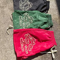 Shorts en maille pour homme, style streetwear, taille haute élastique, en coton vintage respirant, avec logo personnalisé et impression 3D en relief