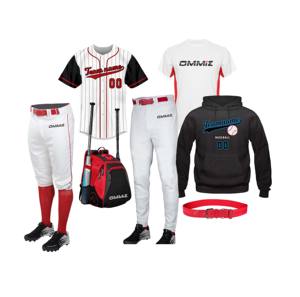 OMMiZ Ensemble d'uniformes de baseball personnalisables pour hommes Jersey 100% polyester sublimé avec sac à pantalon Chapeau imprimé Technics - Product Image 1