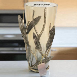 Exquisito florero de diseño de hoja Vintage, pieza decorativa clásica que mejora los espacios de vida, dormitorios y uso de oficina - Product Image 1