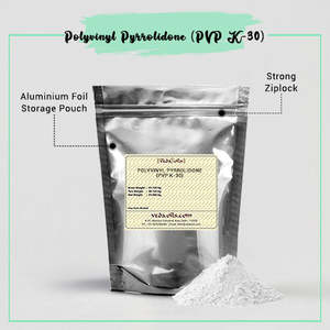 VedaOils Polyvinyl Pyrrolidone (PVP K-30) Poudre de qualité technique pour soins et coiffage capillaires multi-usages - Product Image 2