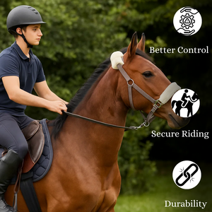 Meilleure qualité Western Horse Halter équestre doux polaire avec logo personnalisé PP Nylon cuir équitation directement fabricant Inde - Product Image 3