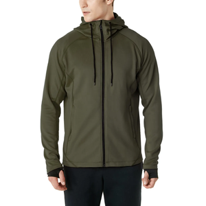 Prix bas quantité minimale de commande pas cher collège veste de survêtement hommes coupe ajustée personnalisé léger polyester fermeture éclair complète vêtements de sport vestes d'extérieur - Product Image 1