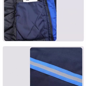 Veste de sécurité à manches longues pour homme avec fermeture éclair, matériau réfléchissant, veste de travail de nuit, logo personnalisable - Product Image 6