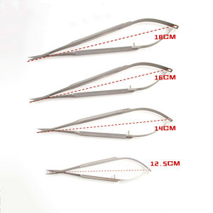 Instrumentos oftálmicos manuales de 12,5 cm, tijeras corneales de aleación de titanio, tijeras quirúrgicas de Vanna - Product Image 5